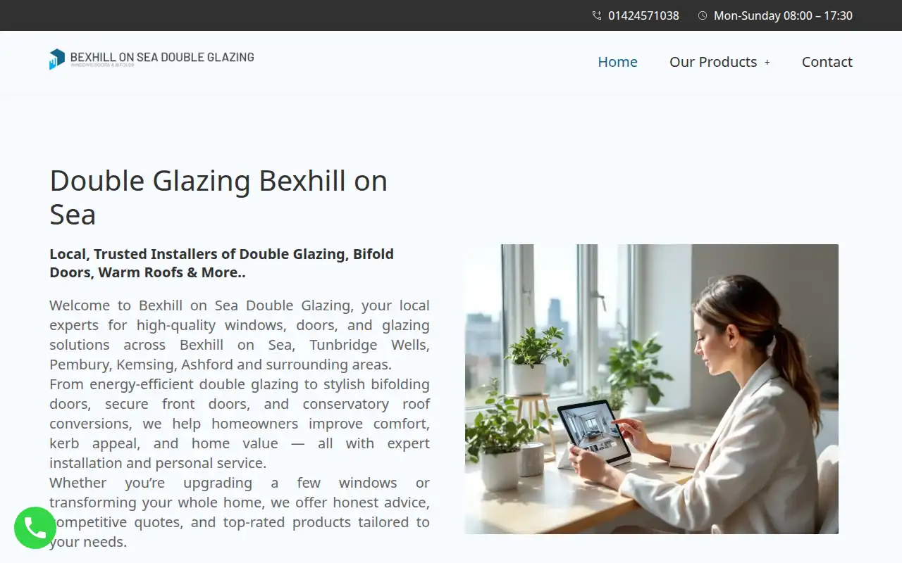 Bexhill-on-Sea Warm Roofs website homepage