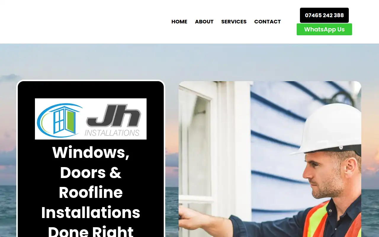 JH Installations Ltd website homepage