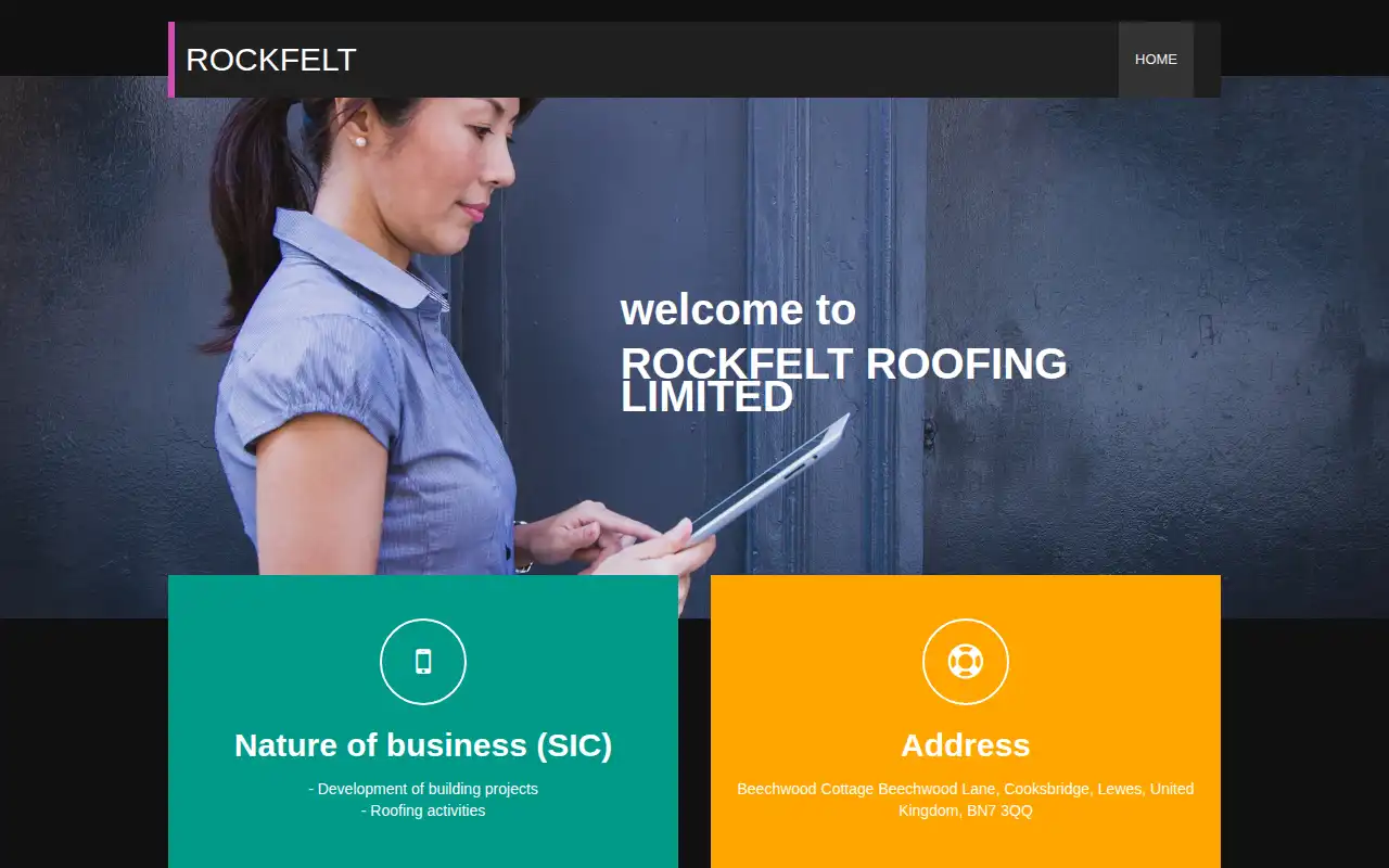 ROCKFELT ROOFING LIMITED website homepage