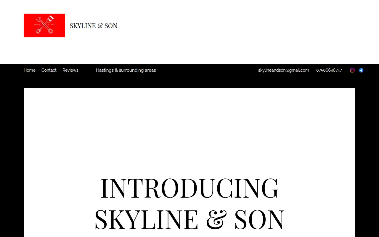 Skyline & Son website homepage